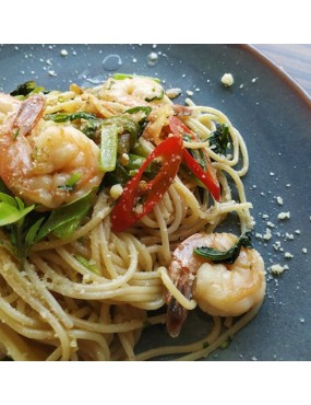 3-pasta - Spaghetti Shrimp and calamari